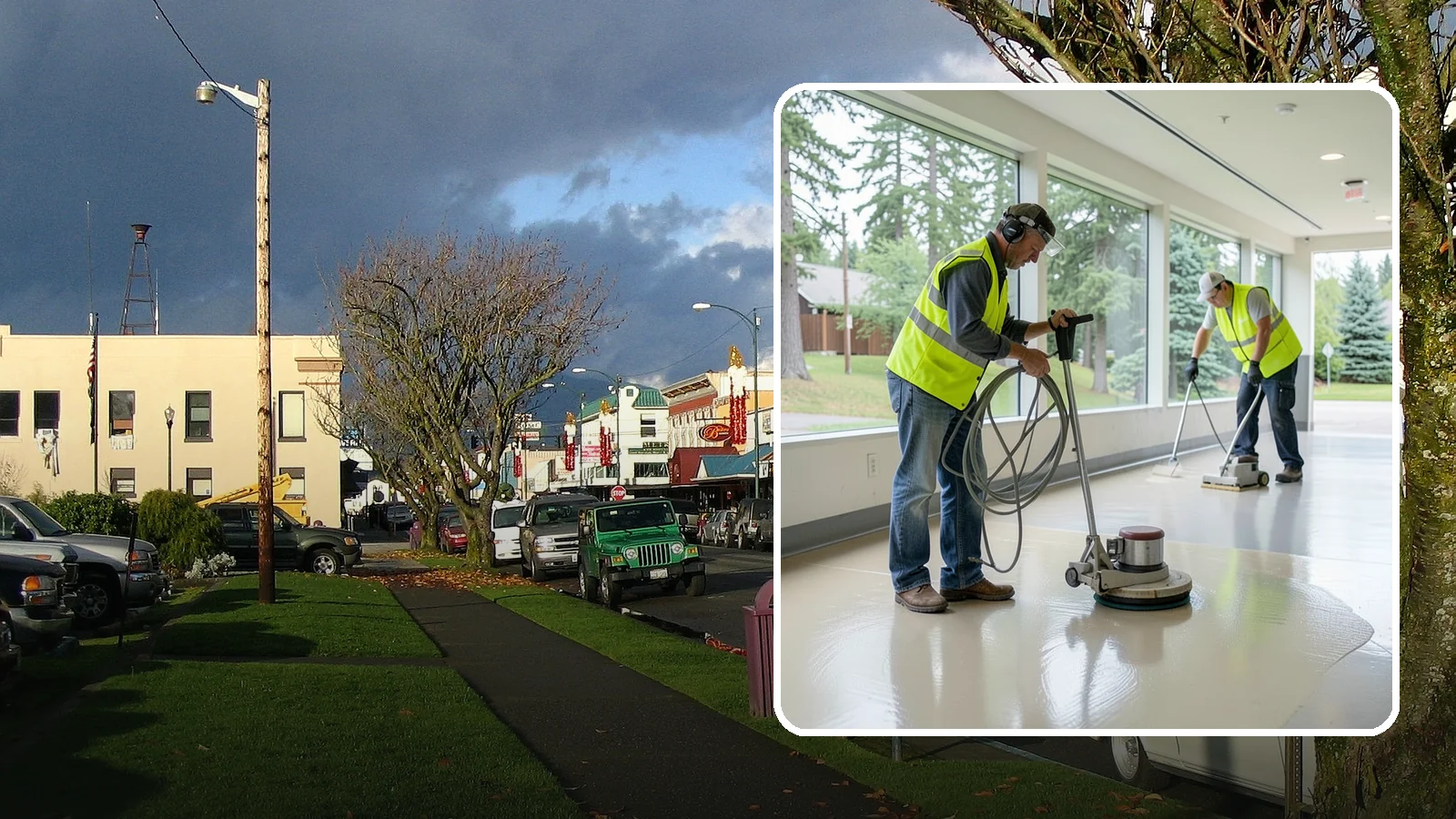 Floor Stripping & Waxing in Arlington, Snohomish County, WA - Periodic strip-and-wax restores protective finish and shine to hard floors in schools, offices, and public buildings.