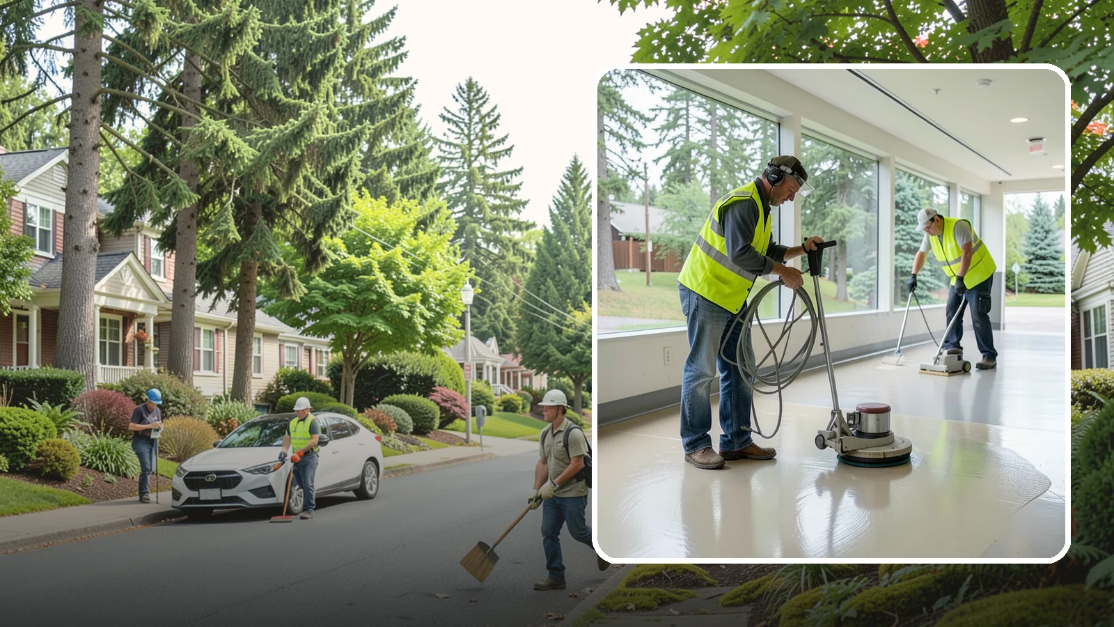 Floor Stripping & Waxing in Beaux Arts Village, King County, WA - Periodic strip-and-wax restores protective finish and shine to hard floors in schools, offices, and public buildings.