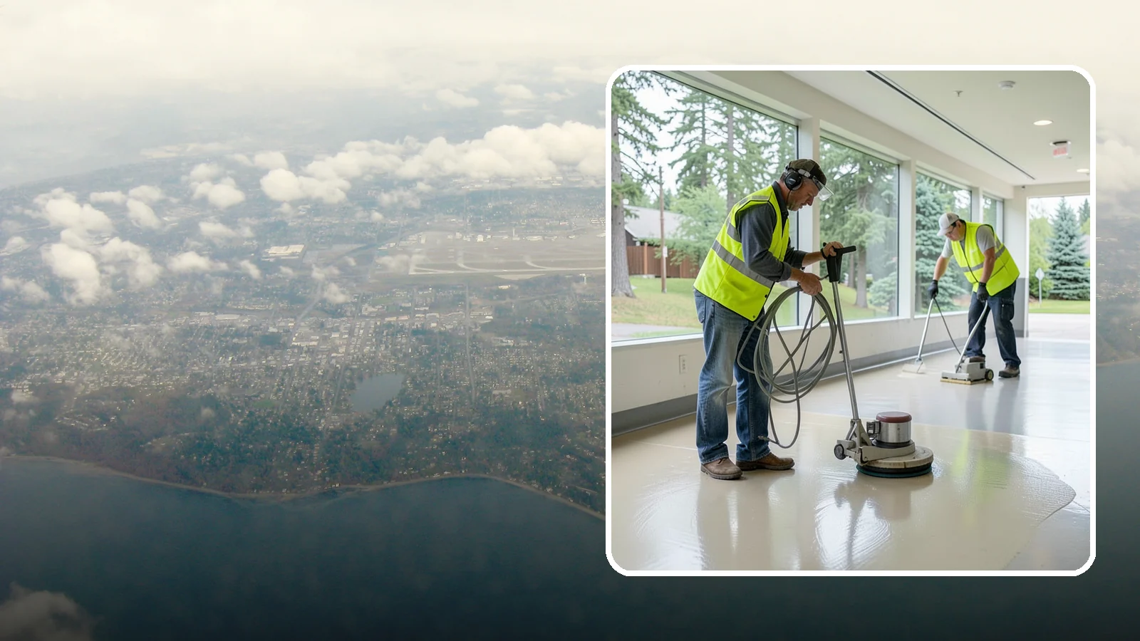 Floor Stripping & Waxing in Burien, King County, WA - Periodic strip-and-wax restores protective finish and shine to hard floors in schools, offices, and public buildings.