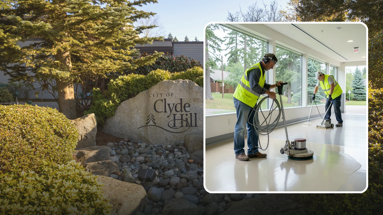 Floor Stripping & Waxing in Clyde Hill, King County, WA - Periodic strip-and-wax restores protective finish and shine to hard floors in schools, offices, and public buildings.