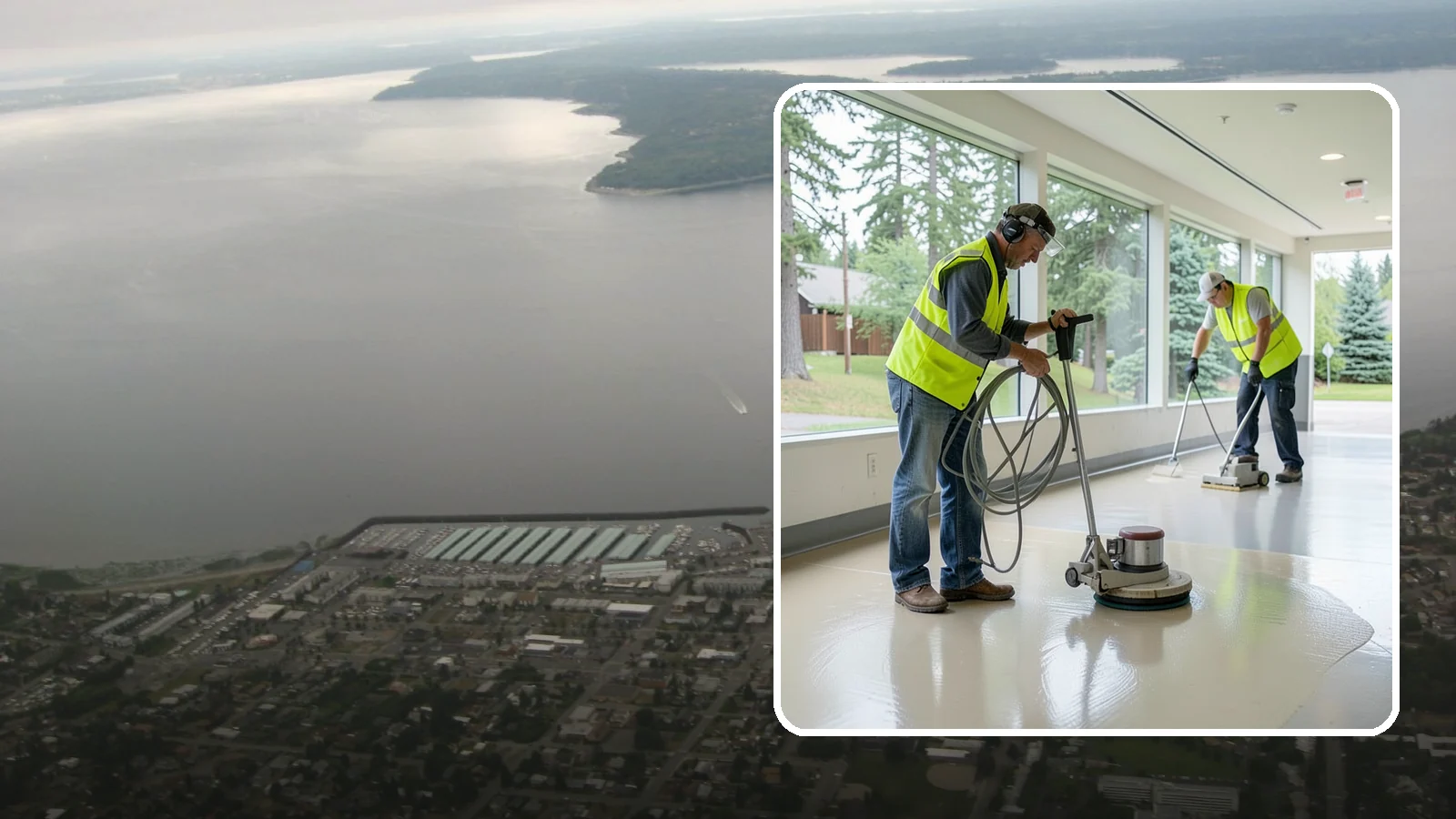 Floor Stripping & Waxing in Des Moines, King County, WA - Periodic strip-and-wax restores protective finish and shine to hard floors in schools, offices, and public buildings.