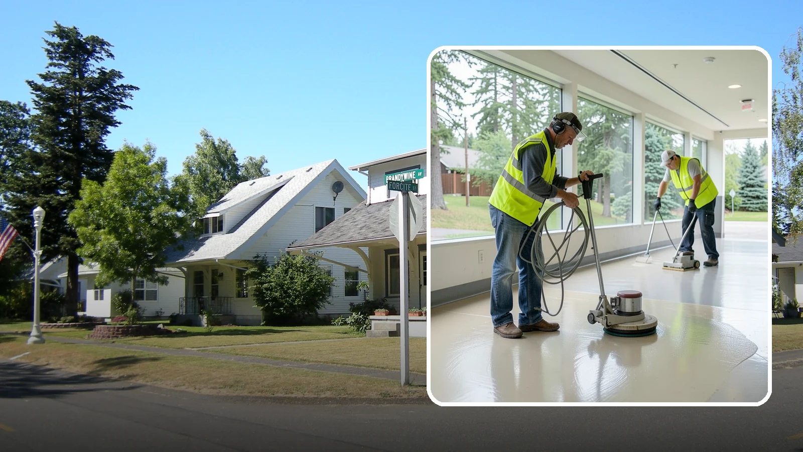 Floor Stripping & Waxing in DuPont, Pierce County, WA - Periodic strip-and-wax restores protective finish and shine to hard floors in schools, offices, and public buildings.