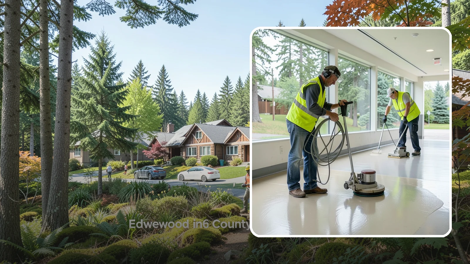 Floor Stripping & Waxing in Edgewood, Pierce County, WA - Periodic strip-and-wax restores protective finish and shine to hard floors in schools, offices, and public buildings.