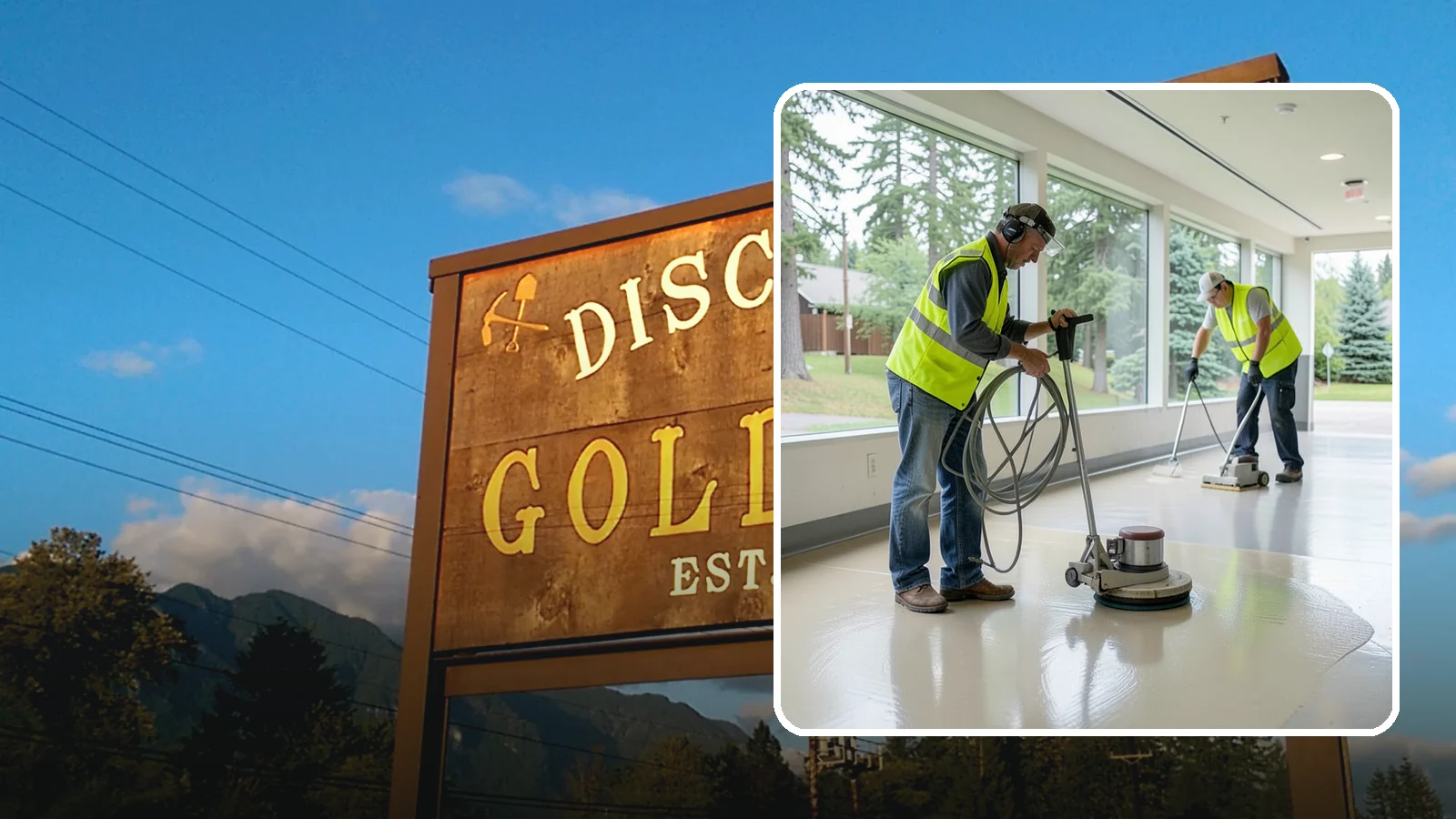 Floor Stripping & Waxing in Gold Bar, Snohomish County, WA - Periodic strip-and-wax restores protective finish and shine to hard floors in schools, offices, and public buildings.