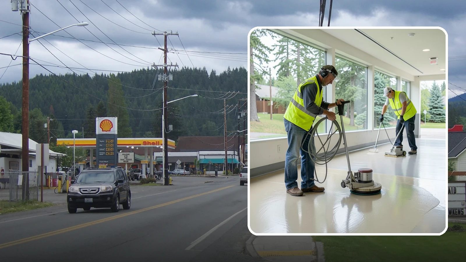 Floor Stripping & Waxing in Granite Falls, Snohomish County, WA - Periodic strip-and-wax restores protective finish and shine to hard floors in schools, offices, and public buildings.