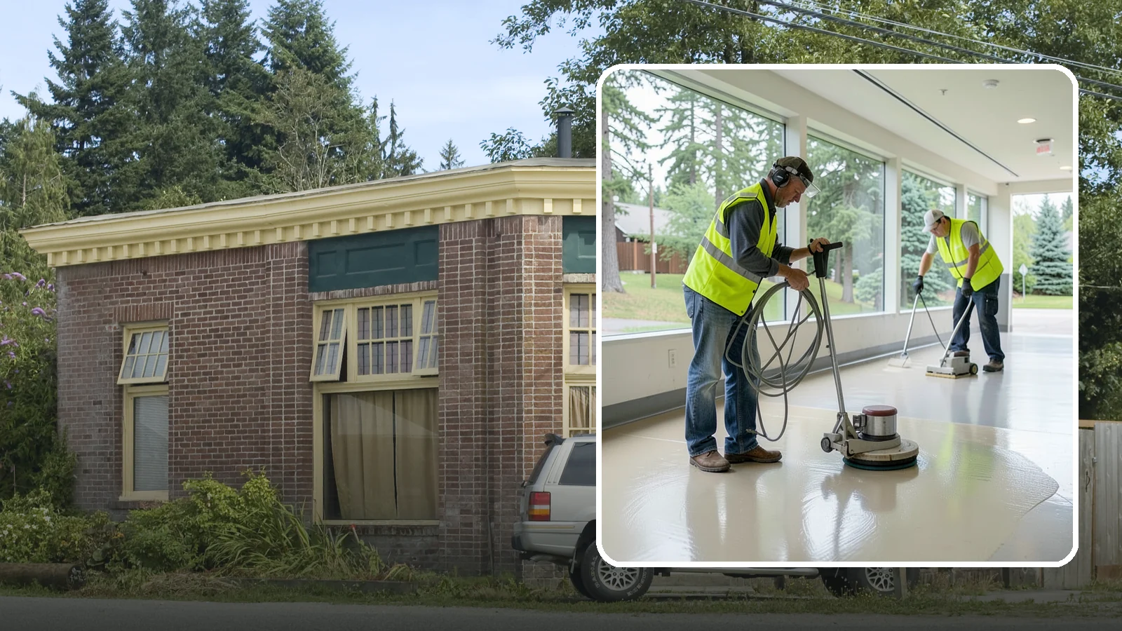 Floor Stripping & Waxing in Hamilton, Skagit County, WA - Periodic strip-and-wax restores protective finish and shine to hard floors in schools, offices, and public buildings.