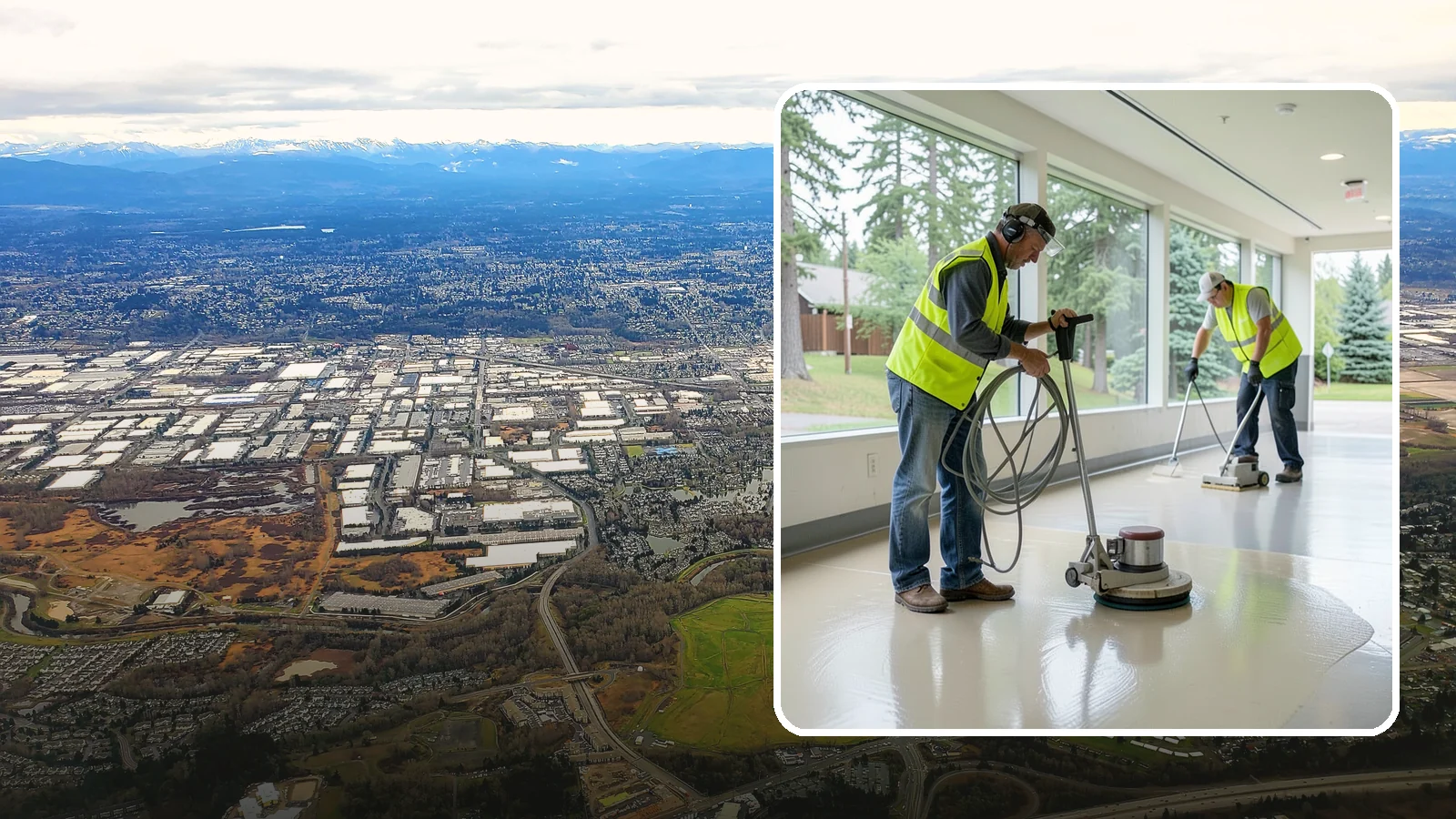 Floor Stripping & Waxing in Kent, King County, WA - Periodic strip-and-wax restores protective finish and shine to hard floors in schools, offices, and public buildings.