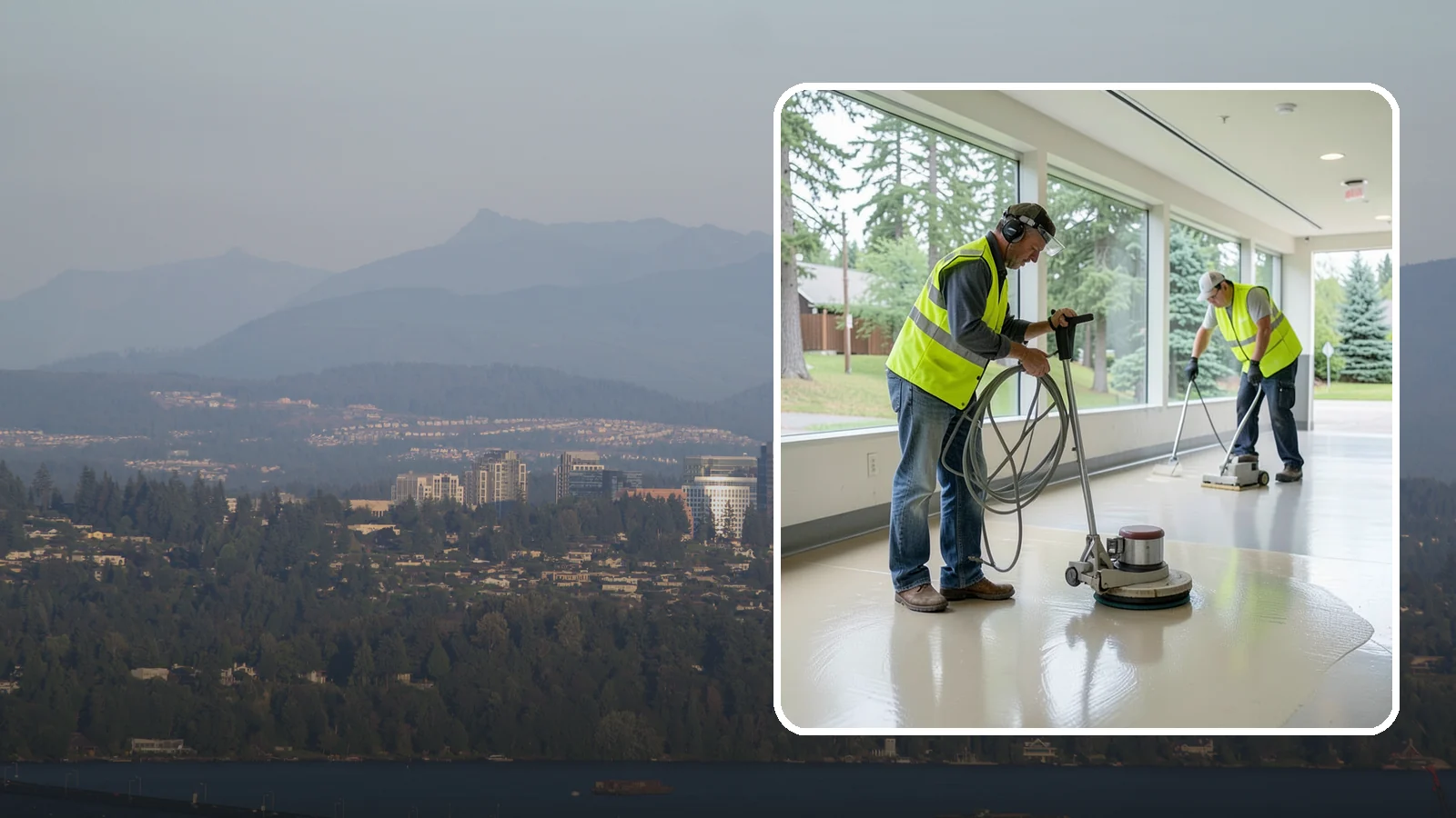 Floor Stripping & Waxing in Medina, King County, WA - Periodic strip-and-wax restores protective finish and shine to hard floors in schools, offices, and public buildings.