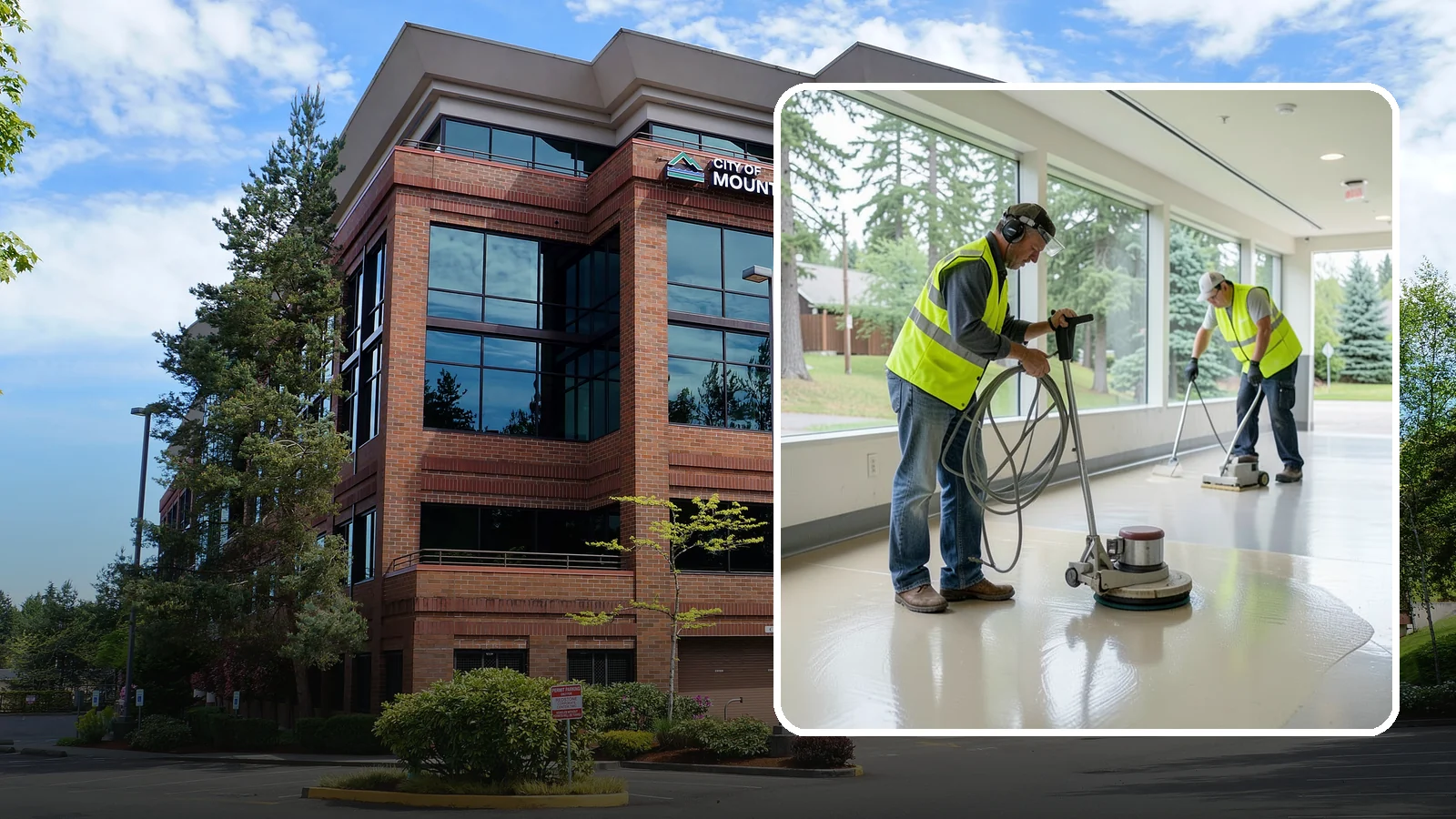 Floor Stripping & Waxing in Mountlake Terrace, Snohomish County, WA - Periodic strip-and-wax restores protective finish and shine to hard floors in schools, offices, and public buildings.