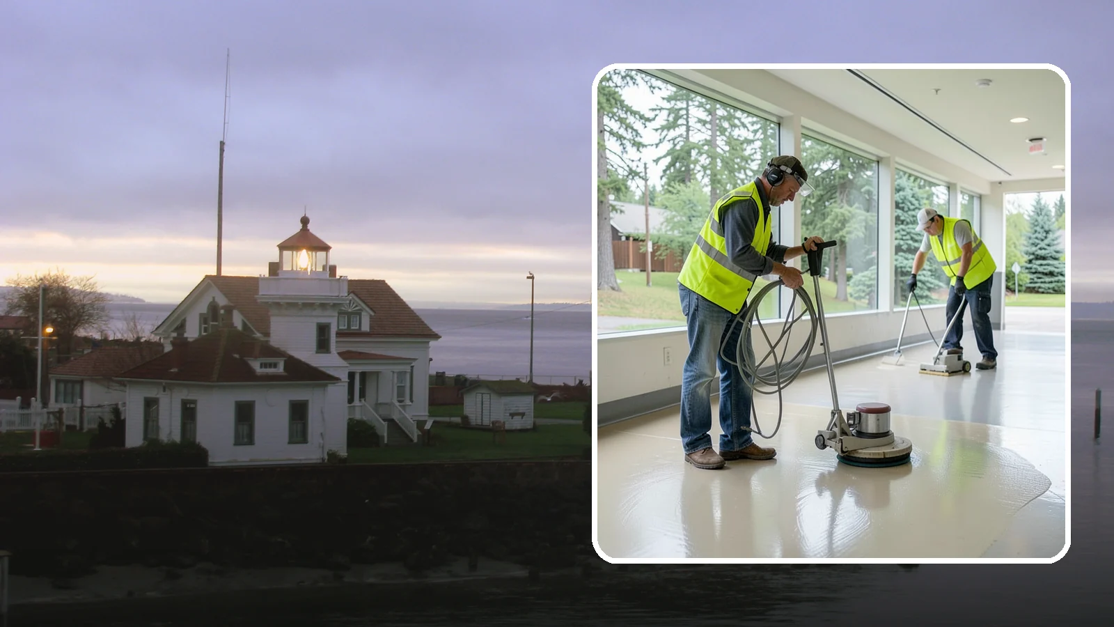 Floor Stripping & Waxing in Mukilteo, Snohomish County, WA - Periodic strip-and-wax restores protective finish and shine to hard floors in schools, offices, and public buildings.