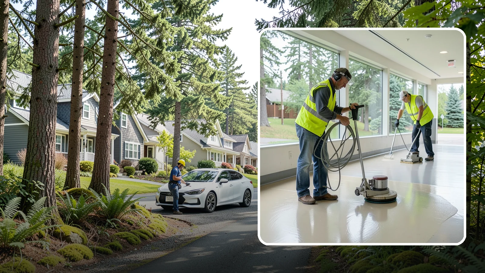 Floor Stripping & Waxing in Normandy Park, King County, WA - Periodic strip-and-wax restores protective finish and shine to hard floors in schools, offices, and public buildings.