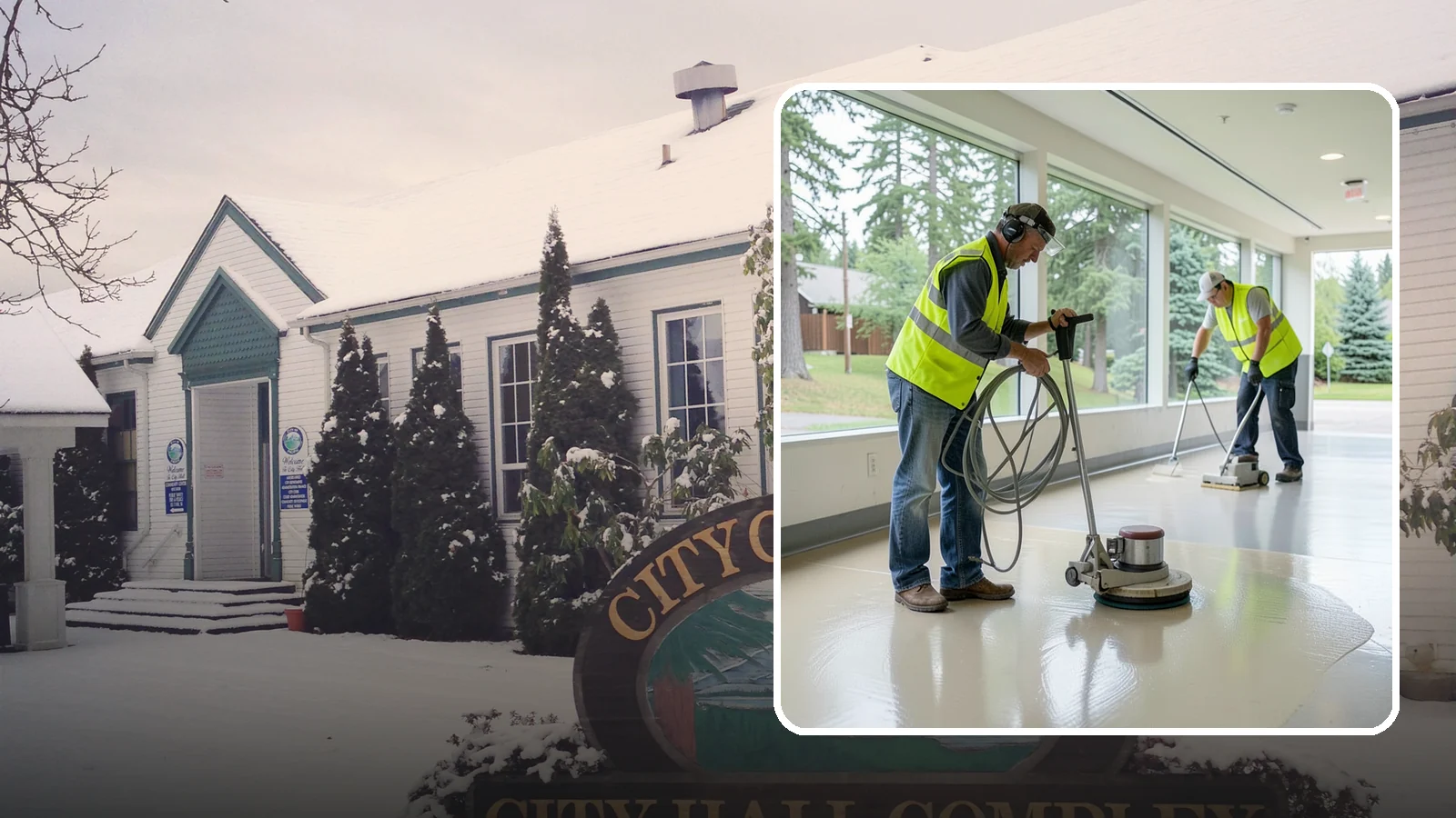 Floor Stripping & Waxing in Pacific, King County, WA - Periodic strip-and-wax restores protective finish and shine to hard floors in schools, offices, and public buildings.