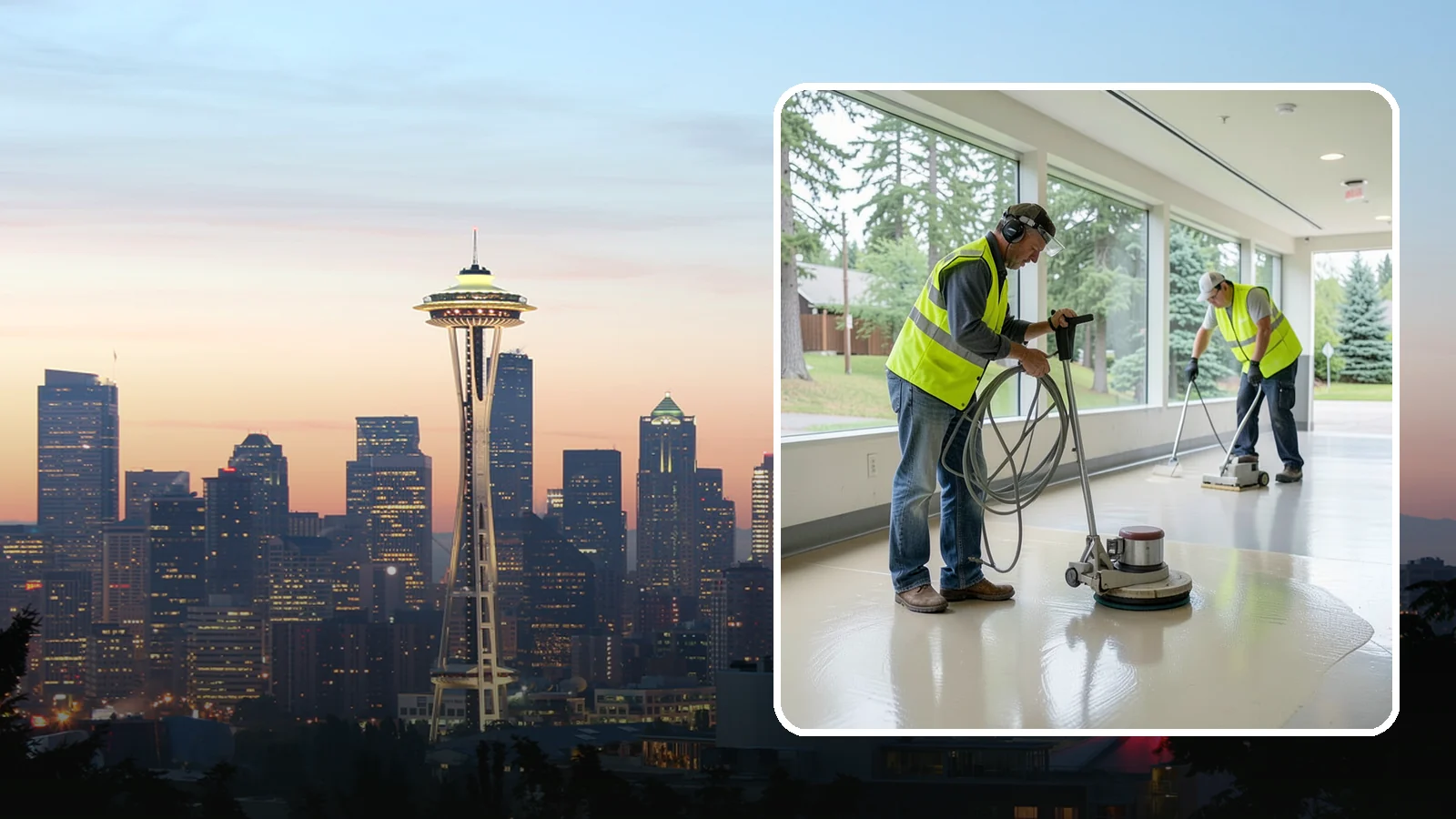 Floor Stripping & Waxing in Seattle, King County, WA - Periodic strip-and-wax restores protective finish and shine to hard floors in schools, offices, and public buildings.