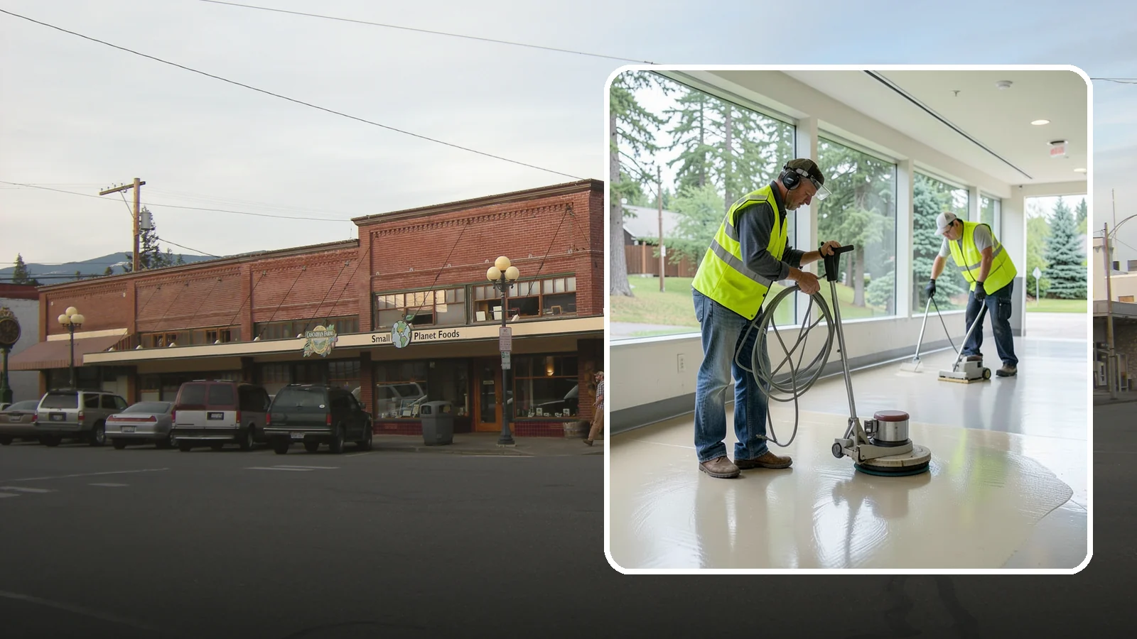 Floor Stripping & Waxing in Sedro-Woolley, Skagit County, WA - Periodic strip-and-wax restores protective finish and shine to hard floors in schools, offices, and public buildings.