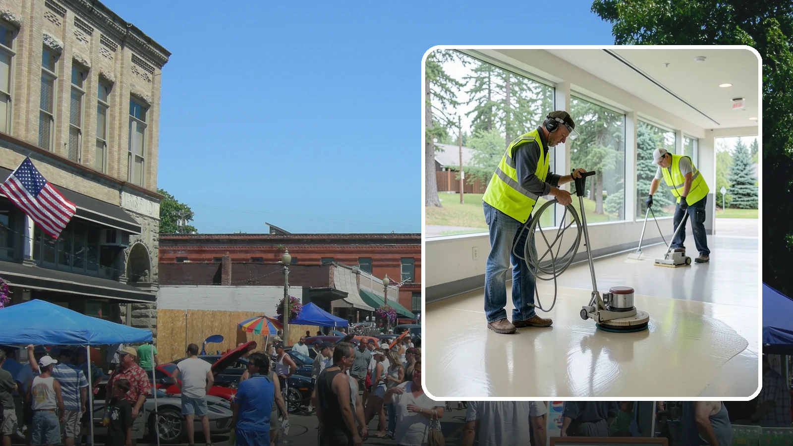 Floor Stripping & Waxing in Snohomish, Snohomish County, WA - Periodic strip-and-wax restores protective finish and shine to hard floors in schools, offices, and public buildings.