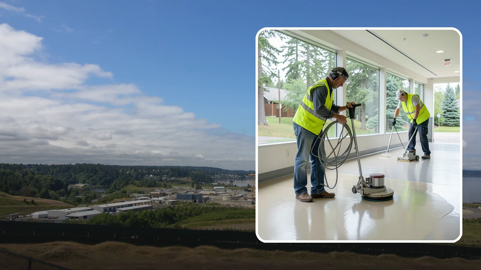 Floor Stripping & Waxing in University Place, Pierce County, WA - Periodic strip-and-wax restores protective finish and shine to hard floors in schools, offices, and public buildings.