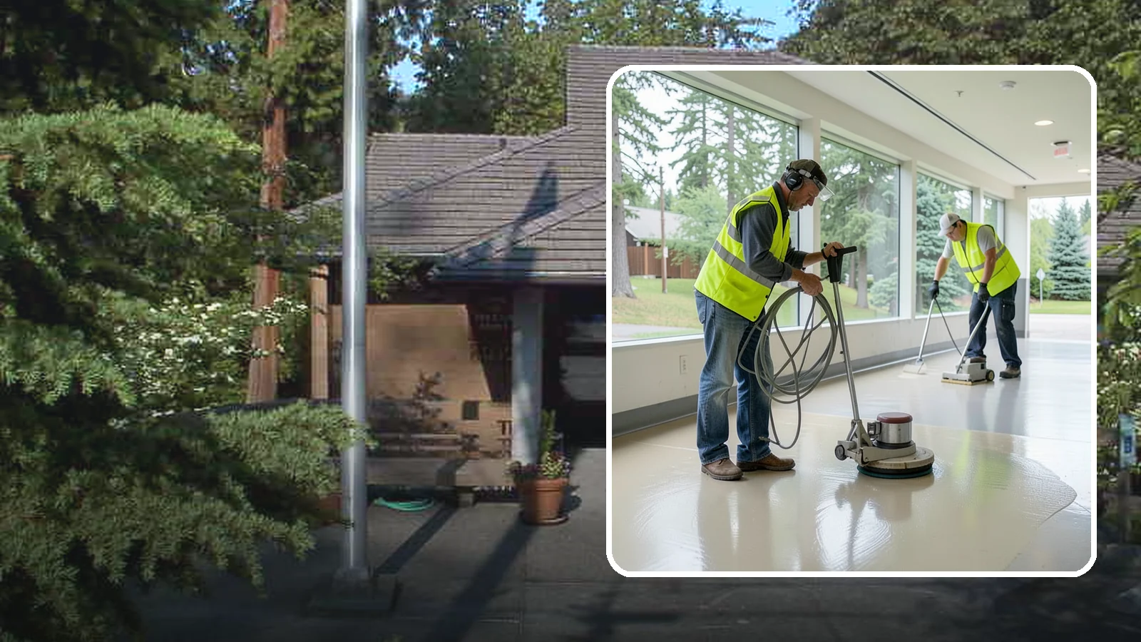 Floor Stripping & Waxing in Yarrow Point, King County, WA - Periodic strip-and-wax restores protective finish and shine to hard floors in schools, offices, and public buildings.