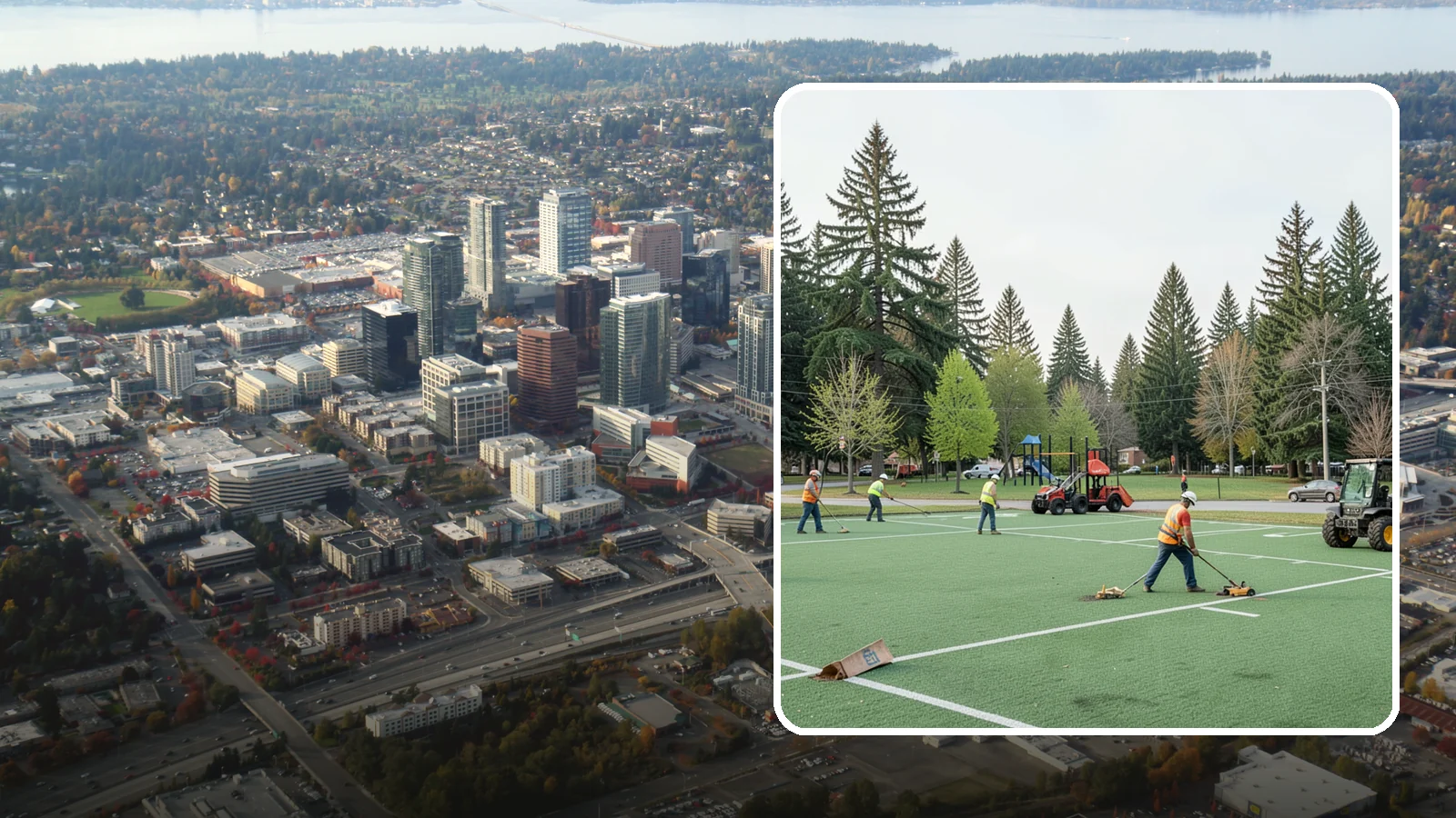 Football Field Maintenance in Bellevue, King County, WA - Durable turf care for public football fields that sustains safe footing and coverage through contact play.