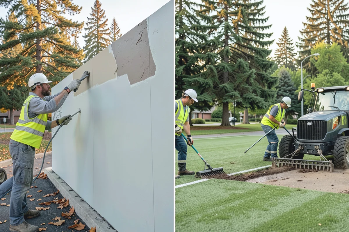 Football Field Maintenance in Des Moines, King County, WA - Evaluate wear, firmness, and coverage across the field