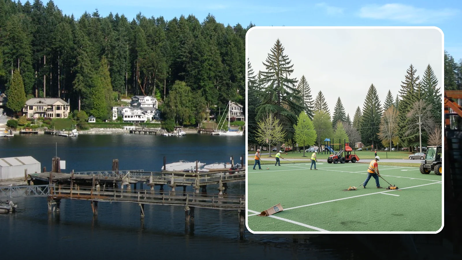 Football Field Maintenance in Gig Harbor, Pierce County, WA - Durable turf care for public football fields that sustains safe footing and coverage through contact play.