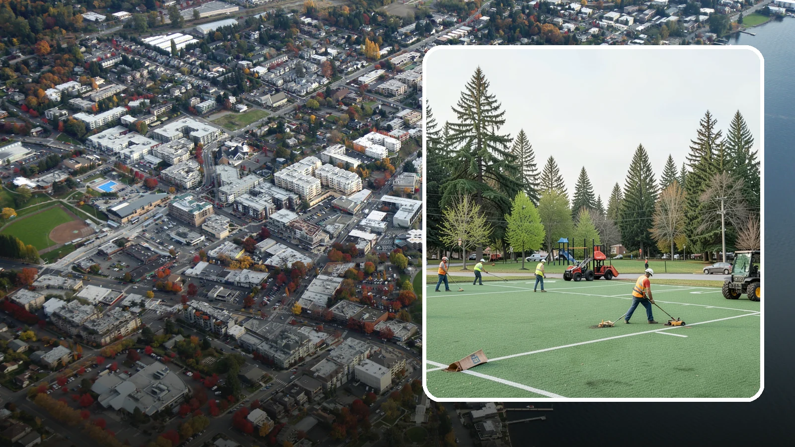 Football Field Maintenance in Kirkland, King County, WA - Durable turf care for public football fields that sustains safe footing and coverage through contact play.