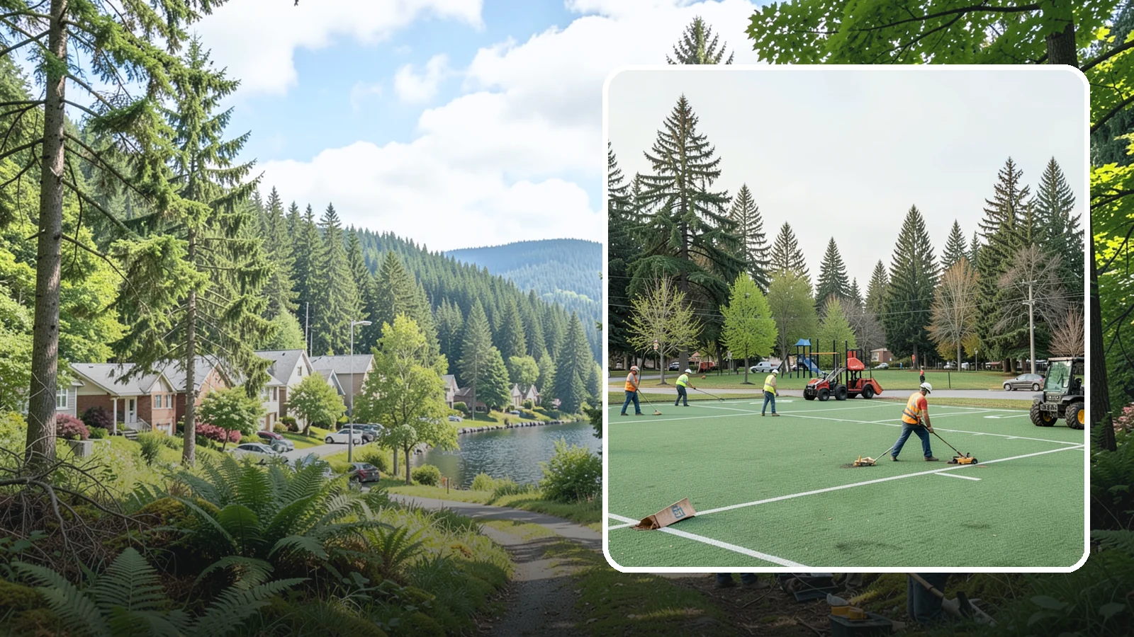 Football Field Maintenance in Lake Forest Park, King County, WA - Durable turf care for public football fields that sustains safe footing and coverage through contact play.