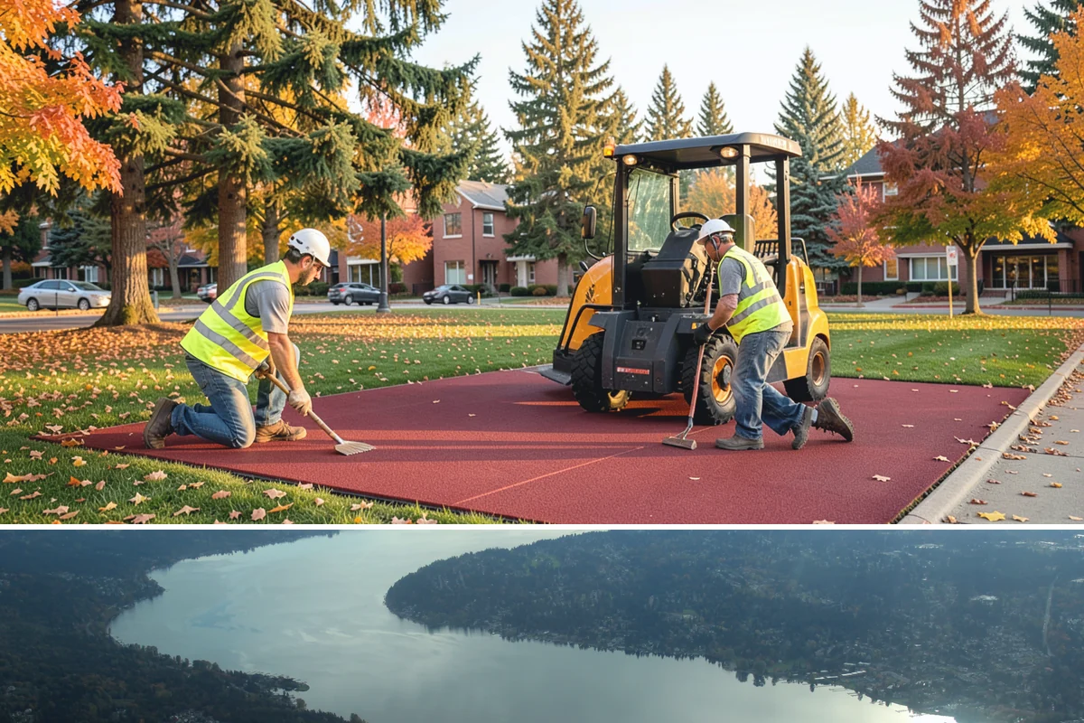 Football Field Maintenance in Sammamish, King County, WA - Peak maintenance aligns with the fall competition season, with renovation and seeding in spring and early summer.