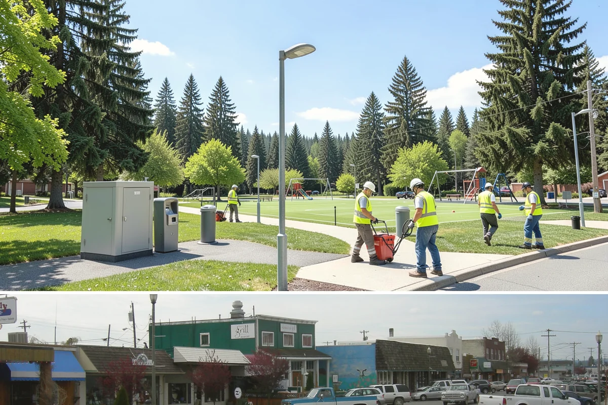 Football Field Maintenance in Stanwood, Snohomish County, WA - Peak maintenance aligns with the fall competition season, with renovation and seeding in spring and early summer.