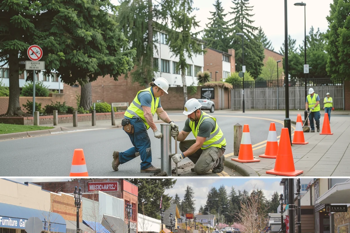 French Drain Installation in Bothell, King County, WA - French drains are best installed in the drier summer window when the water table drops, easing excavation and allowing stable...