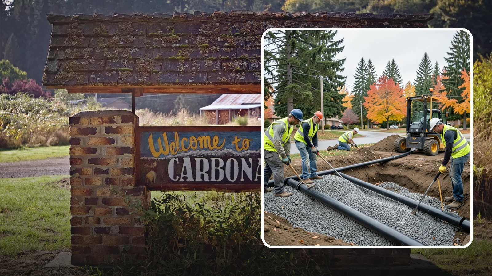 French Drain Installation in Carbonado, Pierce County, WA - French drain installation that intercepts and redirects subsurface water away from municipal infrastructure and problem areas.