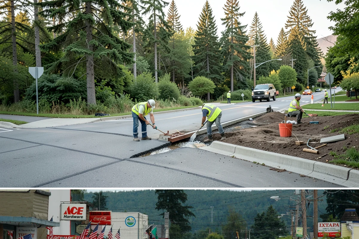 French Drain Installation in Carnation, King County, WA - French drains are best installed in the drier summer window when the water table drops, easing excavation and allowing stable...