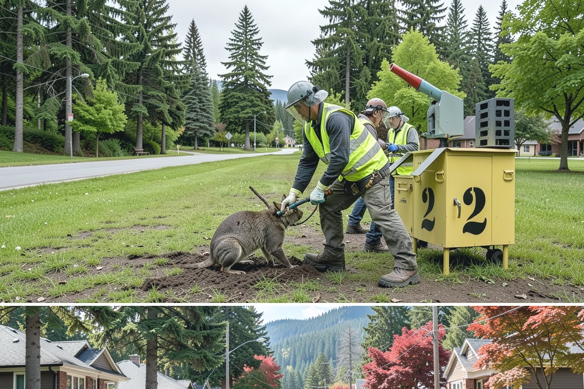 French Drain Installation in Hunts Point, King County, WA - French drains are best installed in the drier summer window when the water table drops, easing excavation and allowing stable...