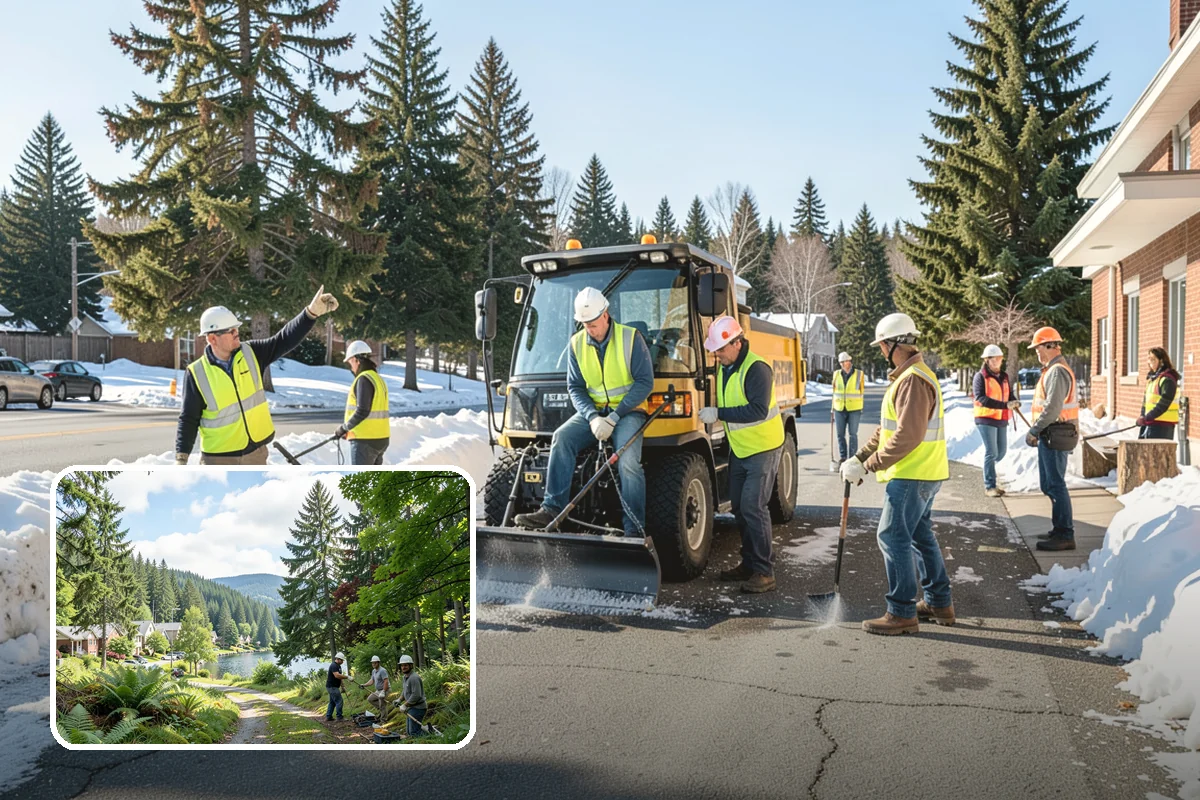 French Drain Installation in Lake Forest Park, King County, WA - Intercepts groundwater before it damages structures or facilities