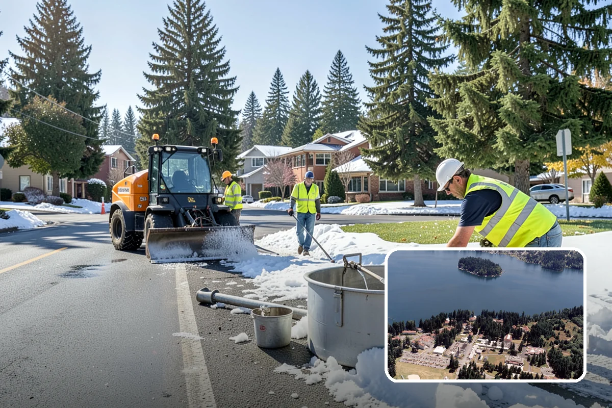 French Drain Installation in Lakewood, Pierce County, WA - Intercepts groundwater before it damages structures or facilities