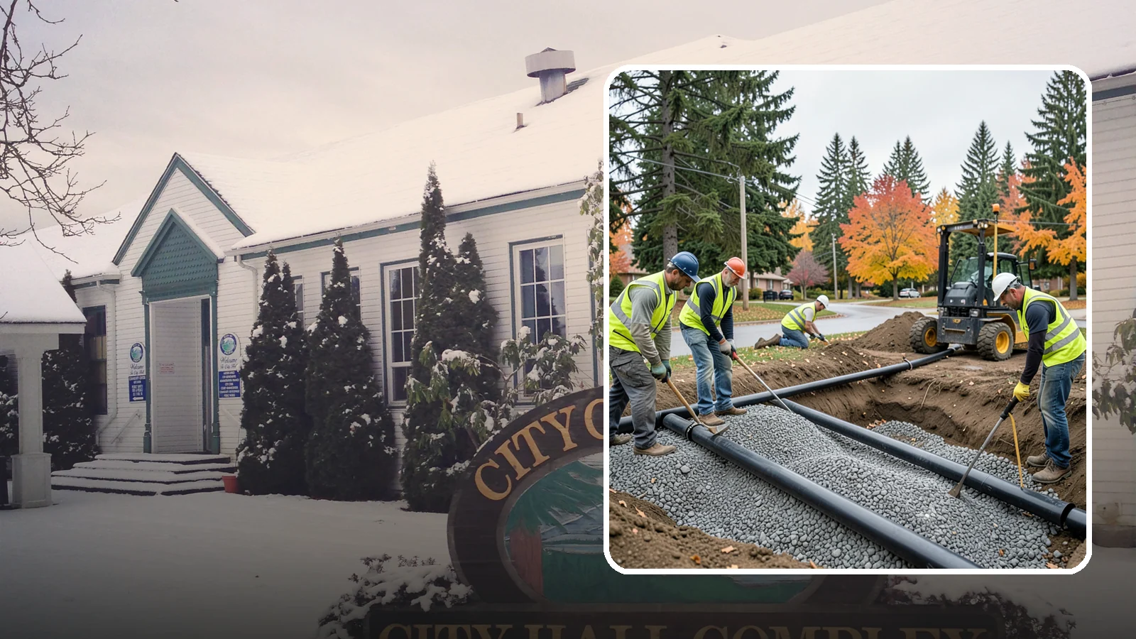French Drain Installation in Pacific, King County, WA - French drain installation that intercepts and redirects subsurface water away from municipal infrastructure and problem areas.