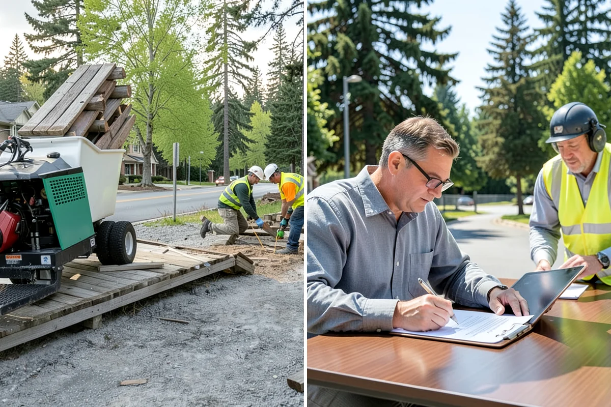 French Drain Installation in Puyallup, Pierce County, WA - Investigate the saturation source and design drain alignment and slope