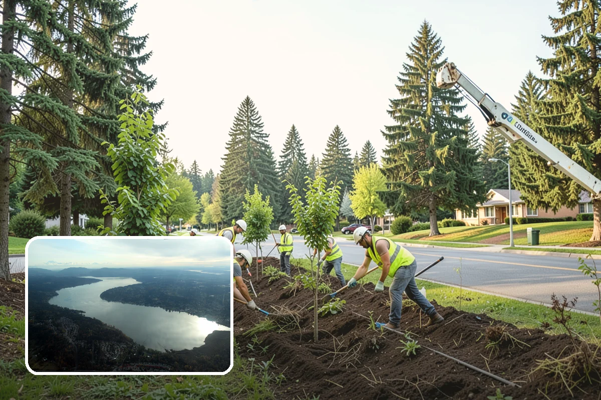 French Drain Installation in Sammamish, King County, WA - Intercepts groundwater before it damages structures or facilities