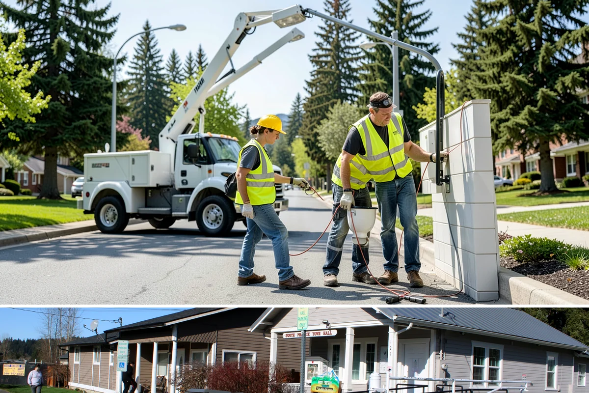 French Drain Installation in South Prairie, Pierce County, WA - French drains are best installed in the drier summer window when the water table drops, easing excavation and allowing stable...