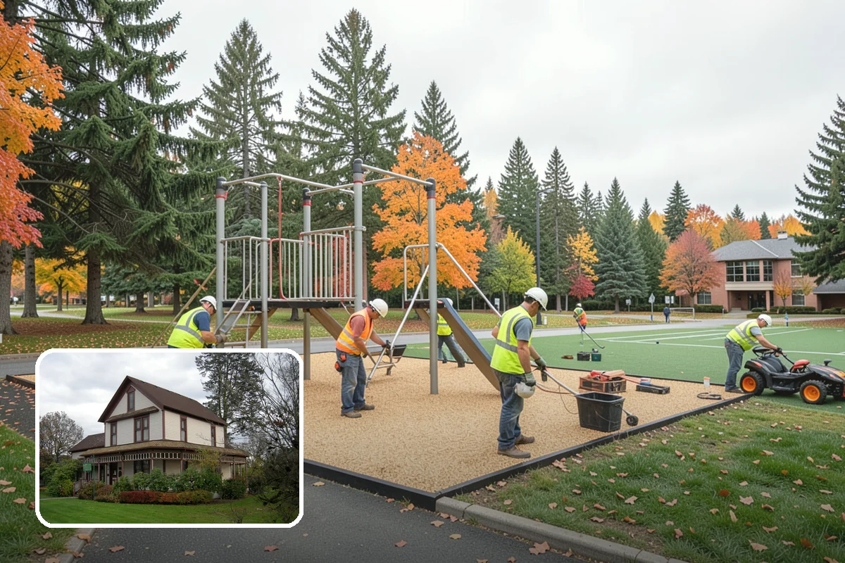 French Drain Installation in Sumner, Pierce County, WA - Intercepts groundwater before it damages structures or facilities