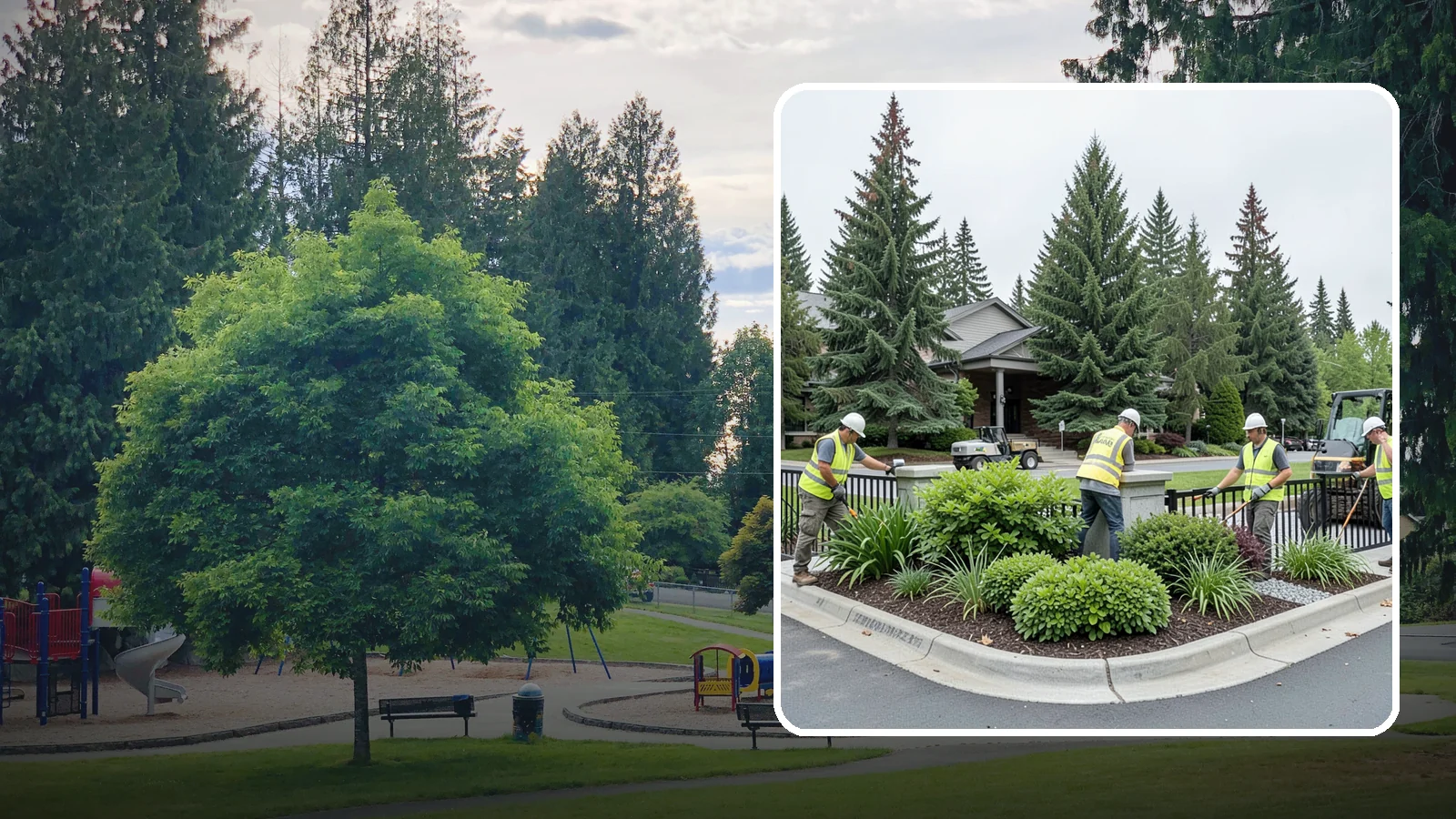 Gateway & Entry Landscaping in Bonney Lake, Pierce County, WA - We create and maintain welcoming gateway and entry landscapes at city limits, parks, and civic destinations across Western...