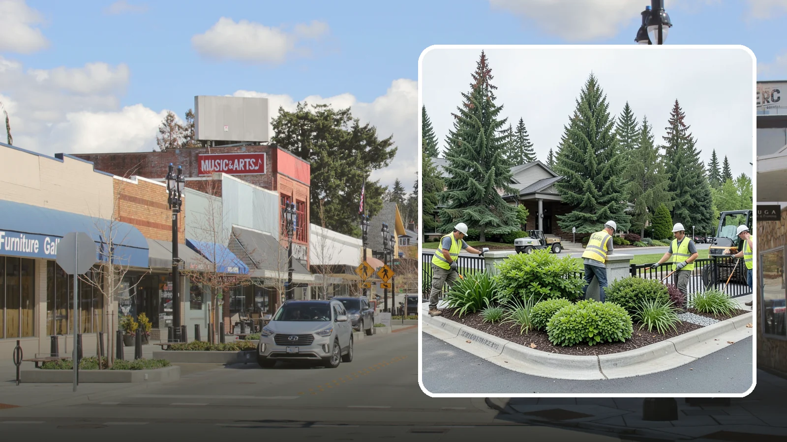 Gateway & Entry Landscaping in Bothell, King County, WA - We create and maintain welcoming gateway and entry landscapes at city limits, parks, and civic destinations across Western...