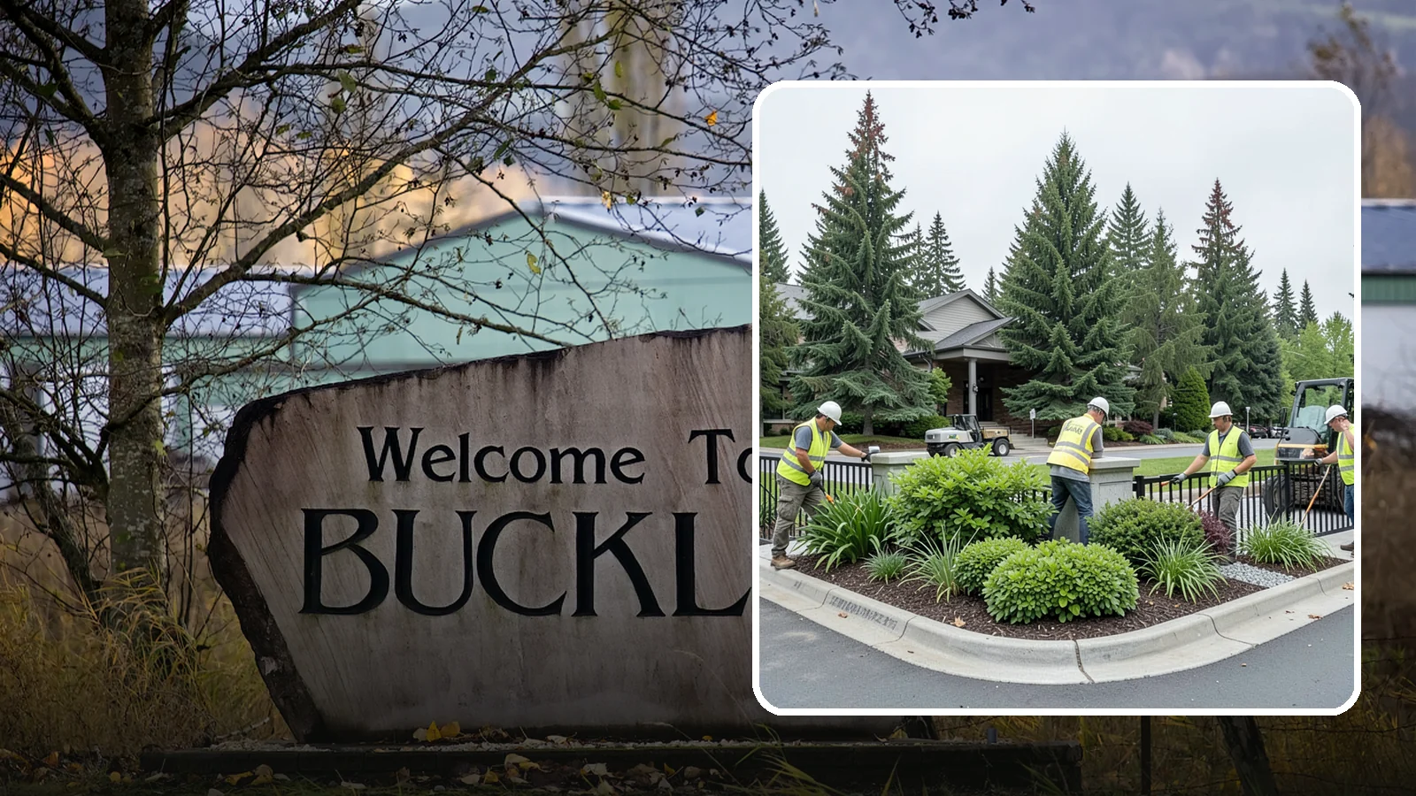 Gateway & Entry Landscaping in Buckley, Pierce County, WA - We create and maintain welcoming gateway and entry landscapes at city limits, parks, and civic destinations across Western...
