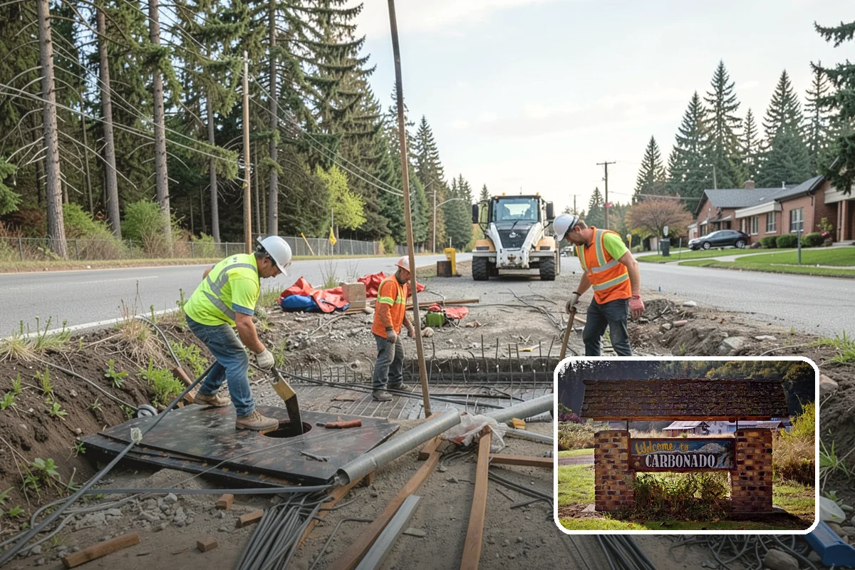 Gateway & Entry Landscaping in Carbonado, Pierce County, WA - Designed entries strengthen civic identity and first impressions