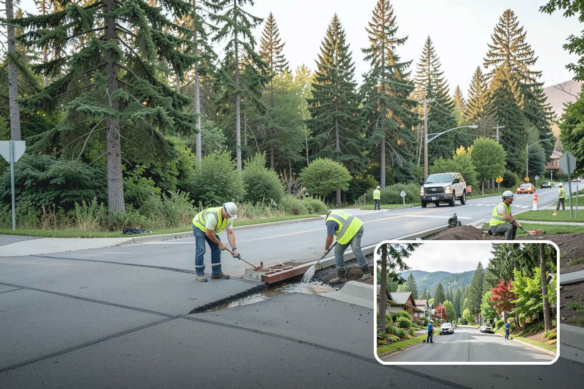 Gateway & Entry Landscaping in Darrington, Snohomish County, WA - Designed entries strengthen civic identity and first impressions