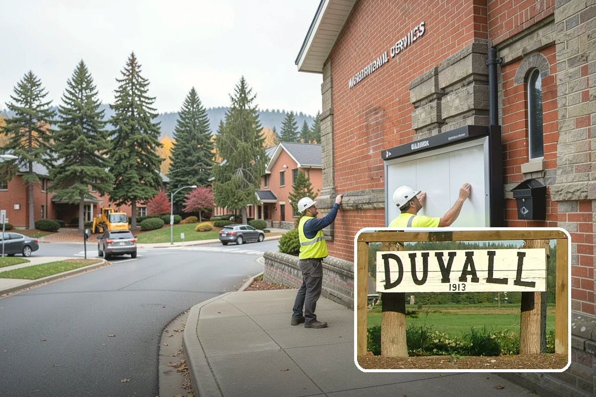 Gateway & Entry Landscaping in Duvall, King County, WA - Designed entries strengthen civic identity and first impressions