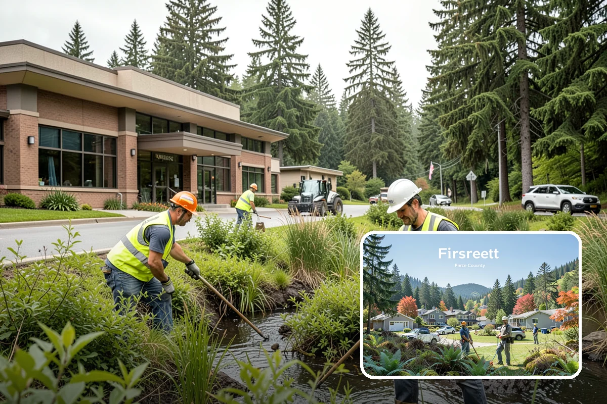 Gateway & Entry Landscaping in Fircrest, Pierce County, WA - Designed entries strengthen civic identity and first impressions