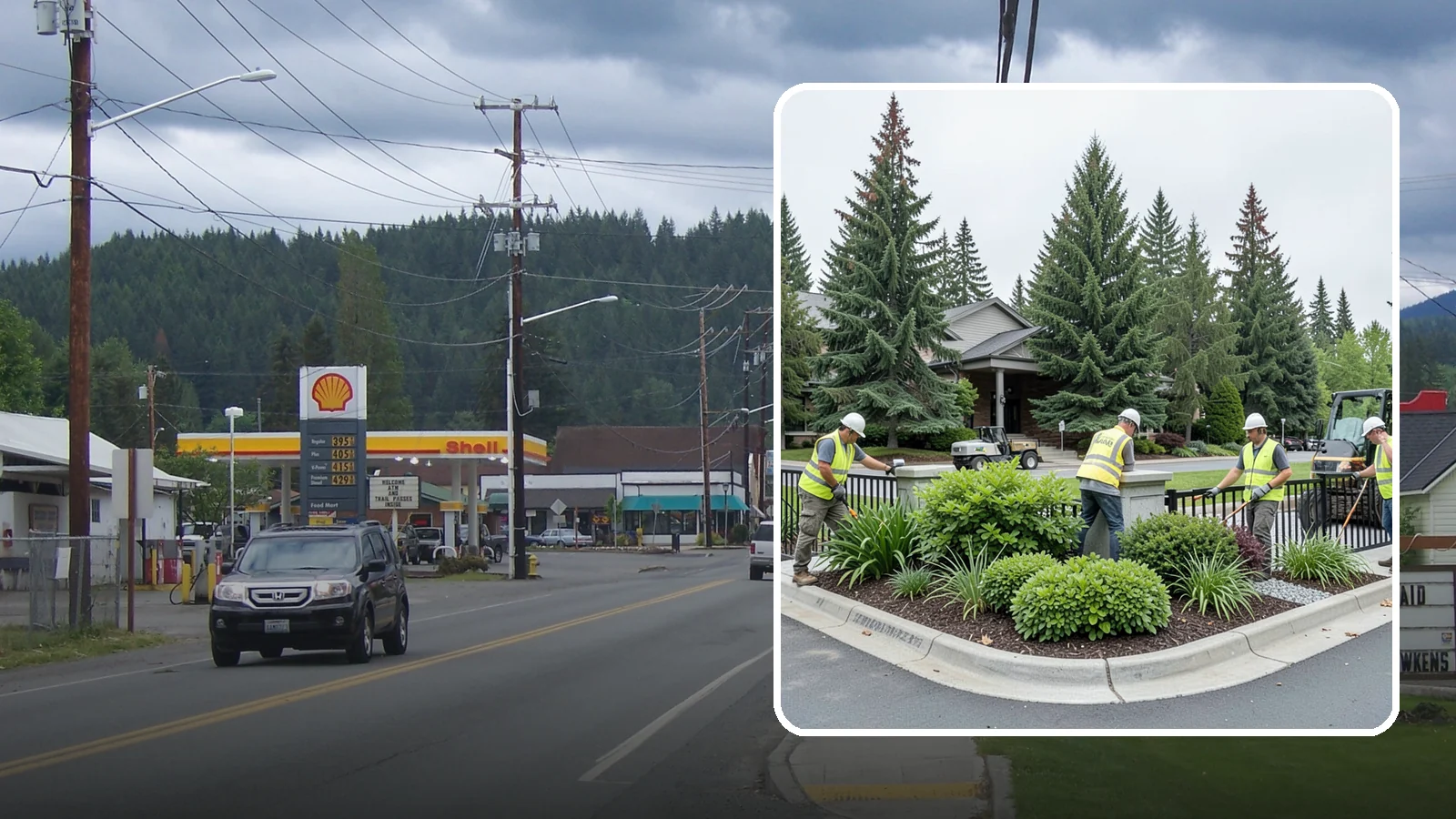 Gateway & Entry Landscaping in Granite Falls, Snohomish County, WA - We create and maintain welcoming gateway and entry landscapes at city limits, parks, and civic destinations across Western...