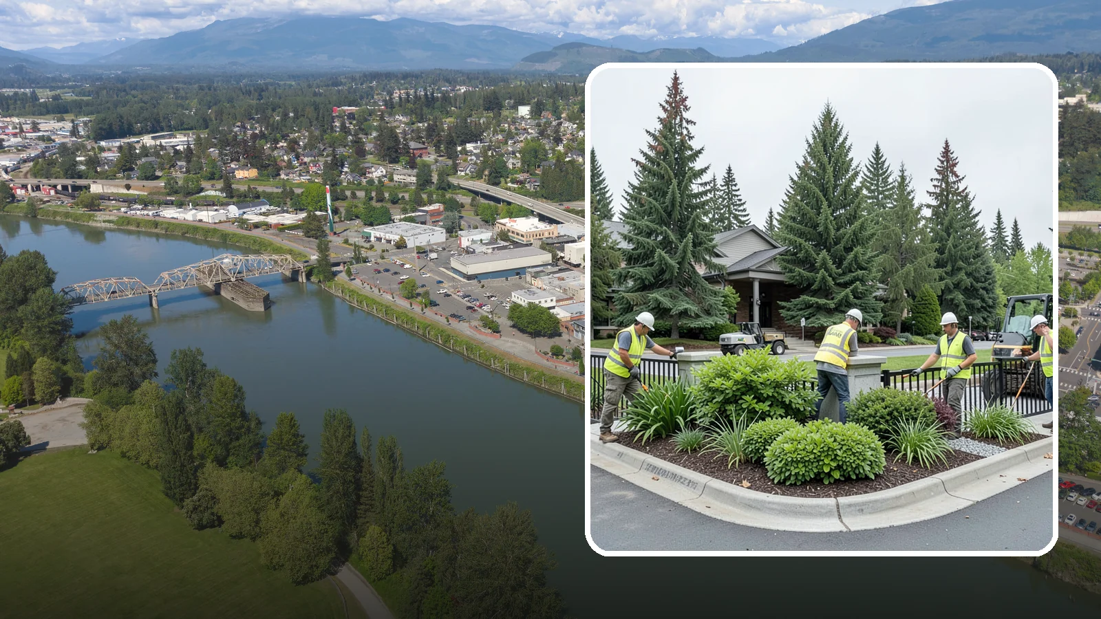 Gateway & Entry Landscaping in Mount Vernon, Skagit County, WA - We create and maintain welcoming gateway and entry landscapes at city limits, parks, and civic destinations across Western...