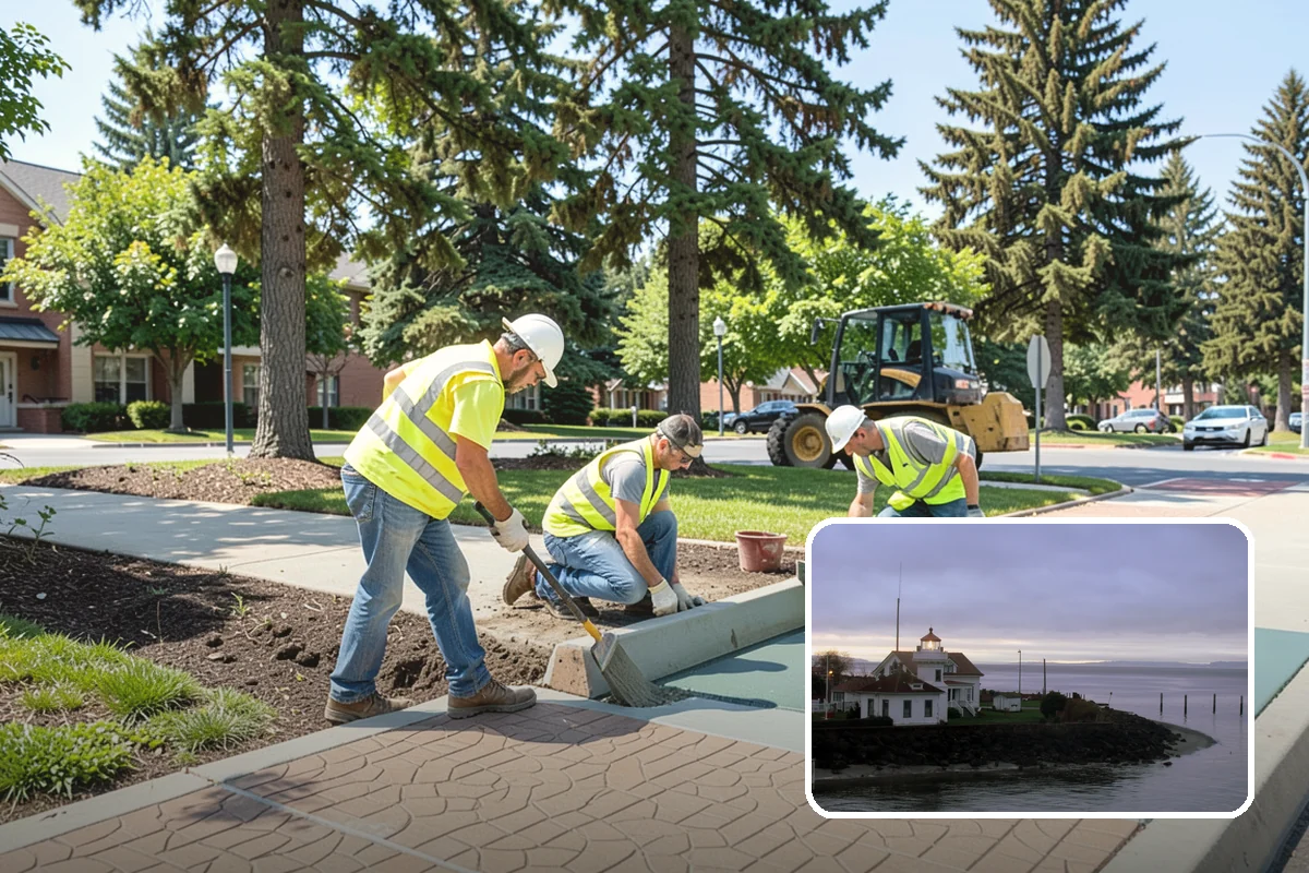 Gateway & Entry Landscaping in Mukilteo, Snohomish County, WA - Designed entries strengthen civic identity and first impressions