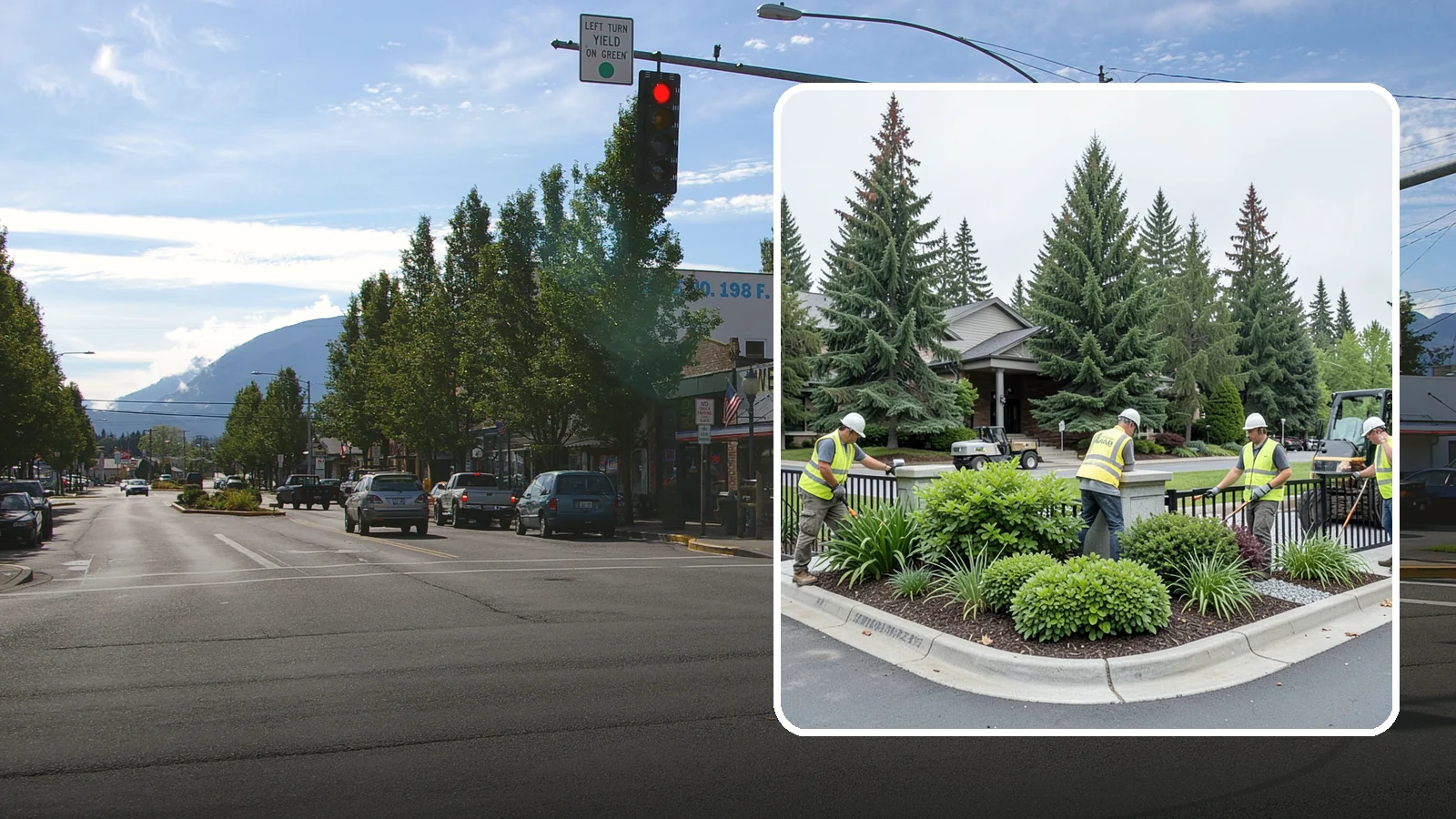 Gateway & Entry Landscaping in North Bend, King County, WA - We create and maintain welcoming gateway and entry landscapes at city limits, parks, and civic destinations across Western...